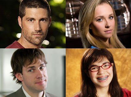 Matthew Fox (Lost), Hayden Panettiere (Heroes), John Krasinski (The Office), America Ferrera (Ugly Betty) Matthew Fox (Lost), Hayden Panettiere (Heroes), John Krasinski (The Office), America Ferrera (Ugly Betty)